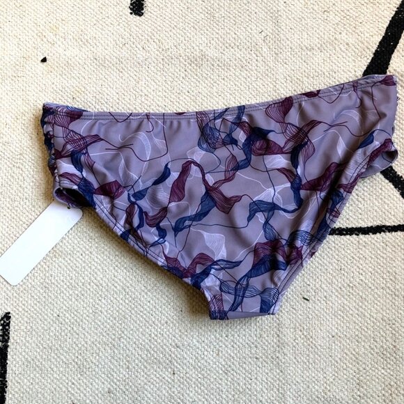 Stria Swim Ruched Purple Bikini Bottom - Picture 4 of 6